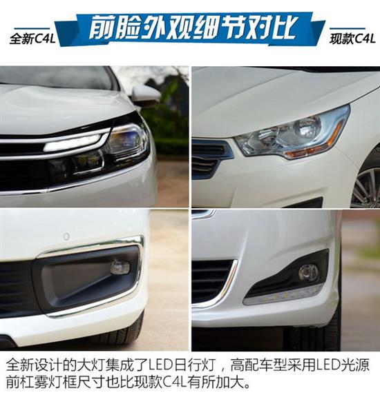 外观小改/配置增加 新老雪铁龙c4l对比