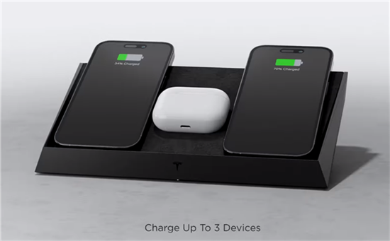 特斯拉发布无线充电板：一次性可充三台设备