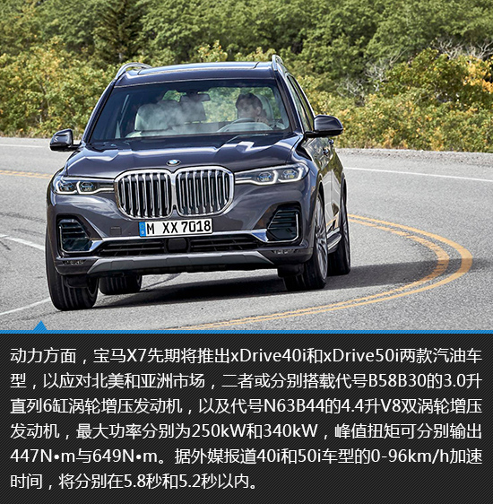 贯彻豪华与全地形能力 宝马x7新车图解