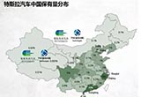 特斯拉保有量分布圖：京滬粵三地貢獻(xiàn)72%
