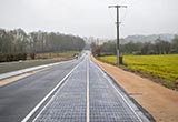 浙江建成太陽(yáng)能道路 電動(dòng)車或行駛中充電