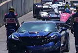 雪佛蘭科爾維特安全車Indycar底特律站撞墻