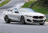 宝马M8 CSL赛道谍照 固定式尾翼很亮眼