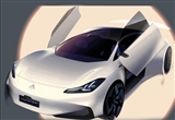 廣汽埃安AION Hyper GT預告圖：鷗翼門拉風