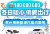 苏州推出1亿元新能源购车补贴 每人6000元