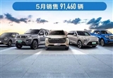 長城5月銷售91460輛 今年累計(jì)銷量大漲