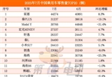 7月乘用车零售量榜：比亚迪/特斯拉同比大降