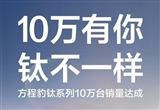 太受歡迎 比亞迪方程豹鈦系列達成10萬銷量