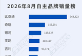 8月乘用车自主品牌销量榜：比亚迪断层领跑