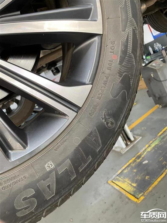 2020亚运款吉利远景x6四条atlas轮胎都出现严重裂纹,质量让人堪忧