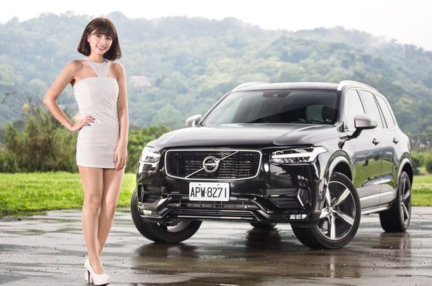 典雅美女与沃尔沃xc90