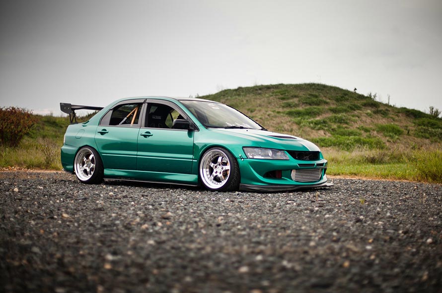 三菱evo改装车与众不同的个性配色