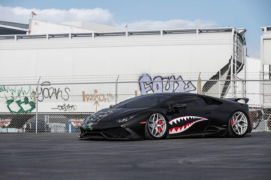 兰博基尼huracan改装迷彩鲨鱼脸