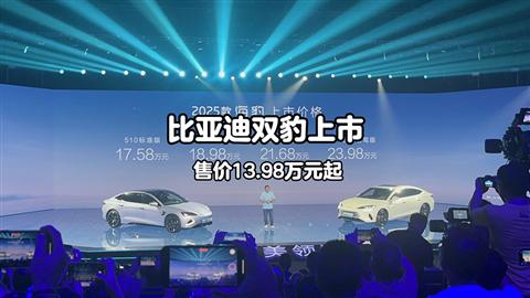比亚迪双豹上市 售价13.98万元起