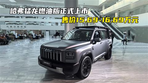 哈弗猛龙燃油版正式上市 售价15.69-16.69万元