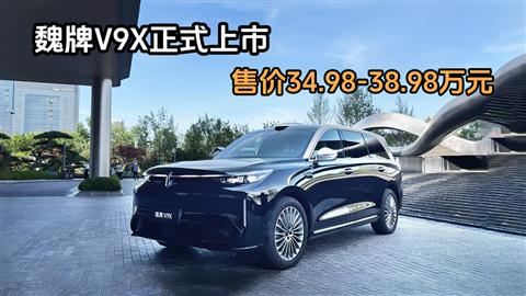 魏牌V9X正式上市 售价34.98-38.98万元