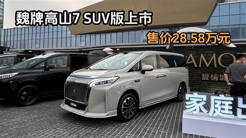 魏牌高山7 SUV版上市 售价28.58万元